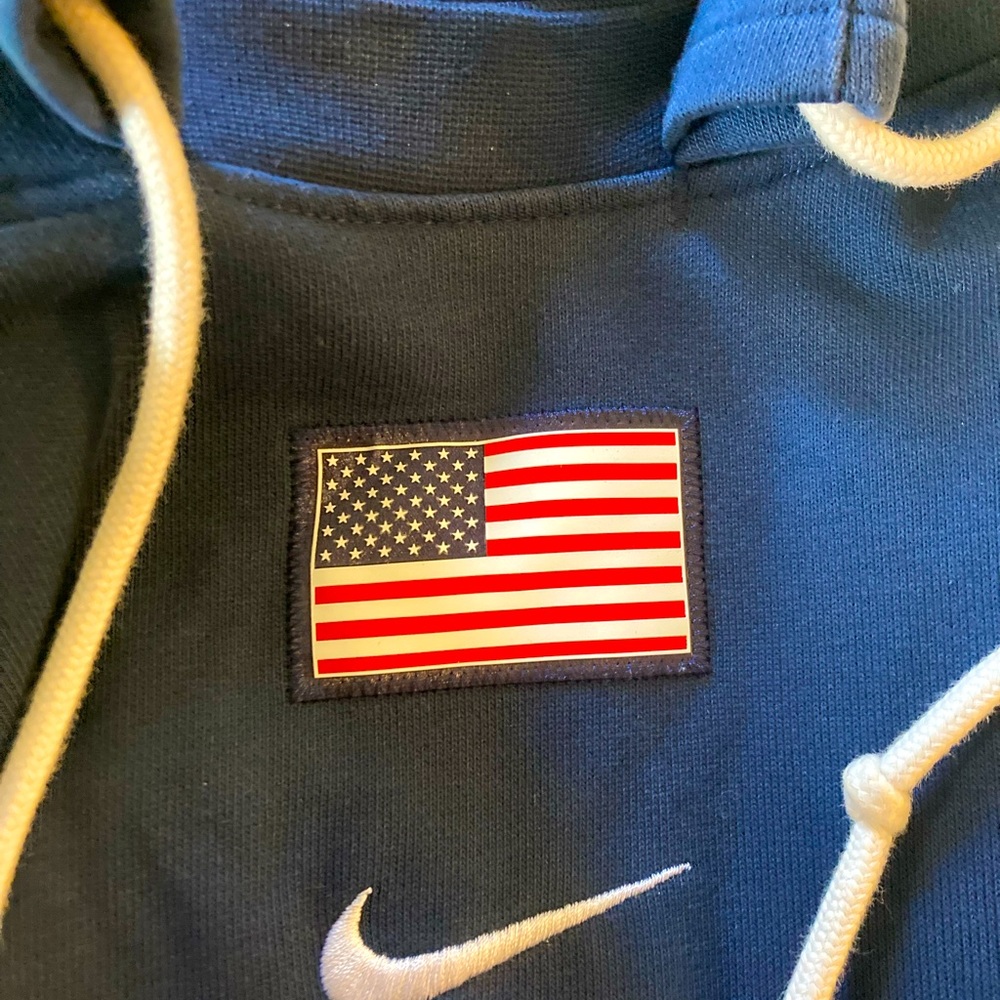 Navy Blue Nike USA basketball small pullover Hoodie